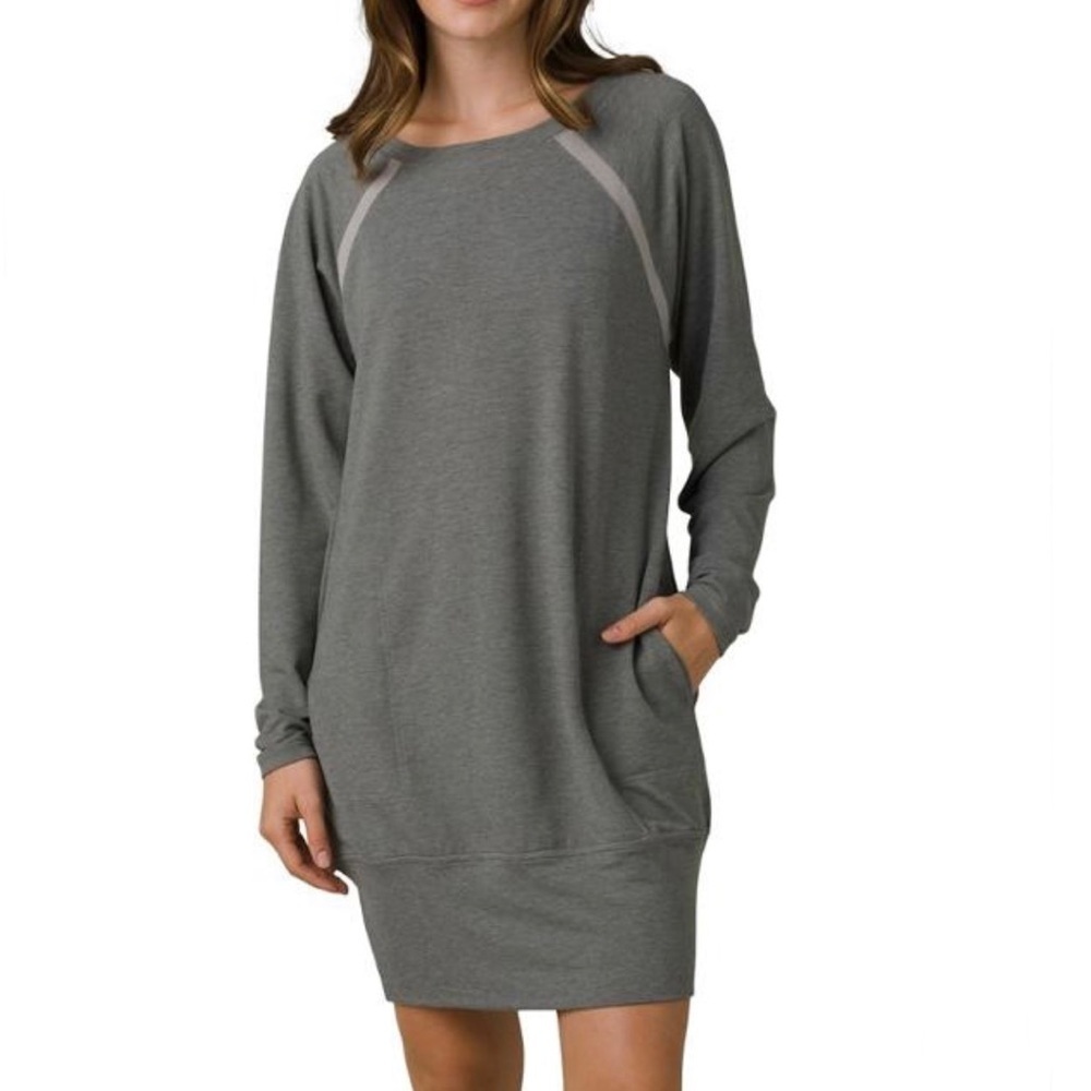 prAna Rosie Dress in grey size small